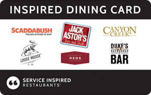 Service Inspired Restaurants Gift Cards